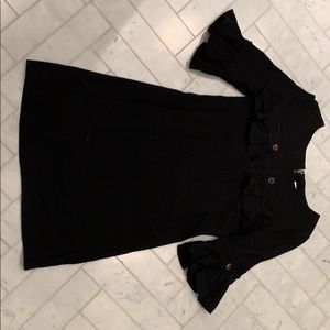 Jovovich hawk black dress with bell sleeve